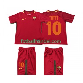 Barn Fotballdrakter AS Roma Totti 10 2017-2018 Hjemme Retro Kortermet